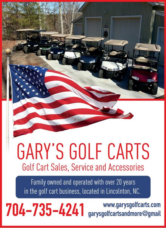 A poster advertising golf carts for sale in lincoln, ne.